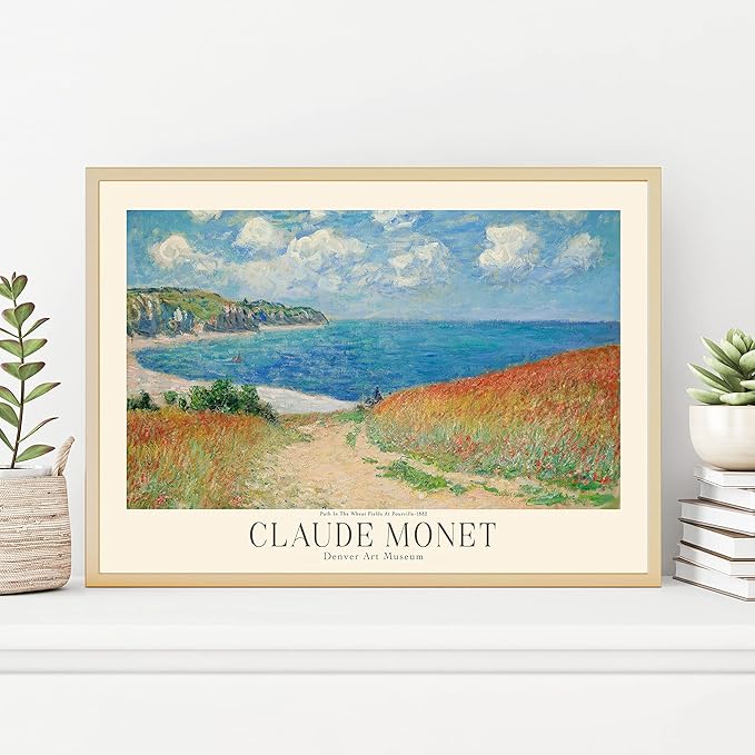 Claude Monet Prints, Museum Gallery Exhibition Poster, Claude Monet Art Works, Claude Monet Poster Prints, Vintage Print, Home Office Wall-Decor (Collection 1) - 12x18 Inches