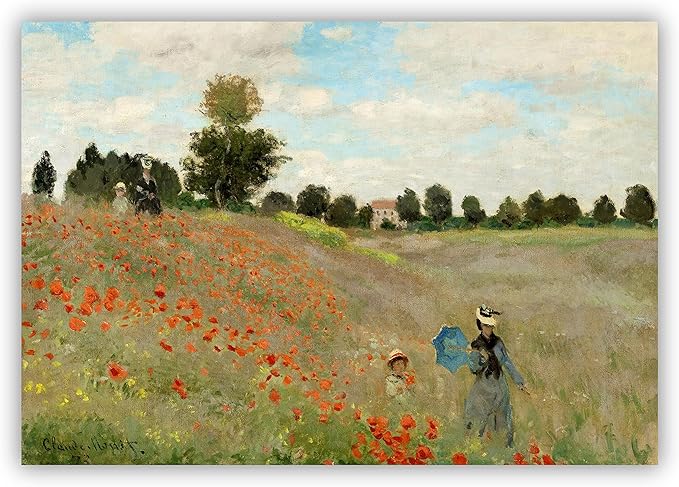 Claude Monet Prints - Museum Gallery Exhibition Poster, Art Works, Vintage Print for Home Office Wall Decor (Collection 1) - 24x36 Inches
