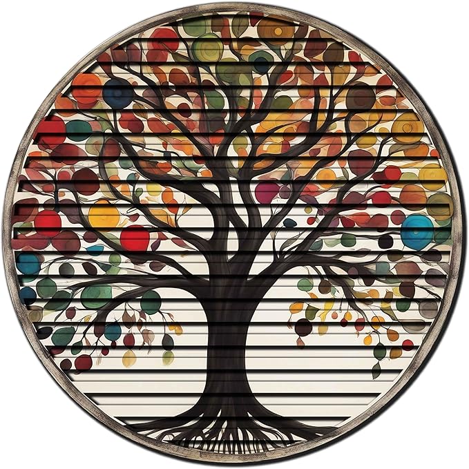 Tree Of Life, Carved Wood Wall Art, 3D Wall Decor, Home Decor, Housewarming Gift, Wall Hangings, Round Wall Art, Wooden Wall Decor,Home Art, Home Decor