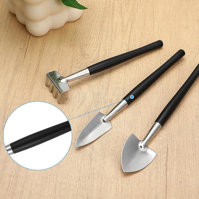 12 Pcs Succulent Tools Mini Transplanting Garden Tool Set Succulent Care kit Plant Accessories for Indoor Gardening Flower Potting Cactus Houseplant Bonsai Care