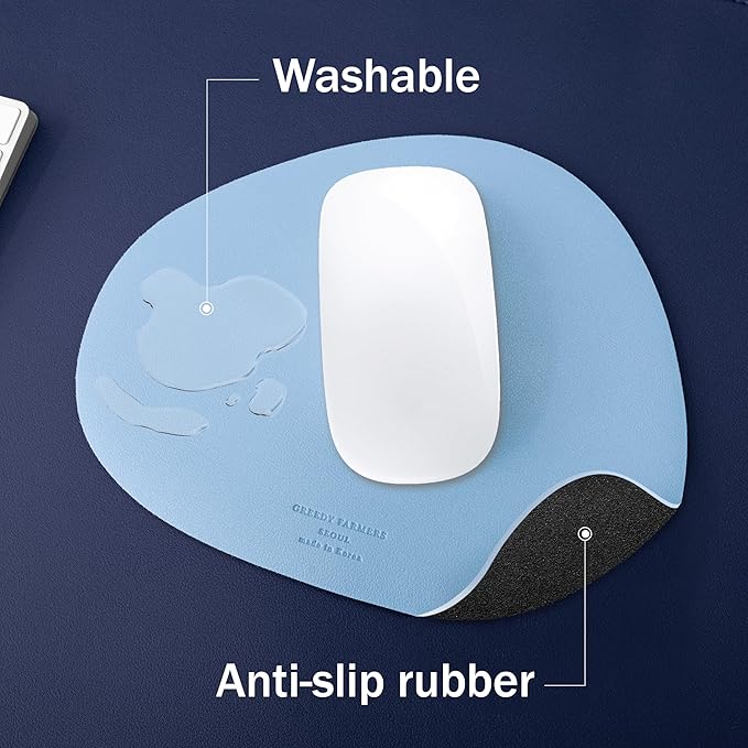 Mouse pad, Non-Slip Washable Waterproof Computer Mouse pad (Baby Blue)