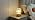 Amber Glass Table Lamp,Vintage Gold Base Ribbed Bedside Lamp - Image 7