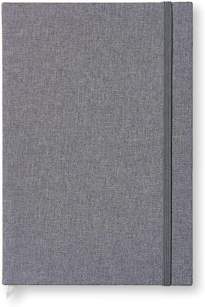 Portage Blank Hardcover Aesthetic Notebook Writing Journal – Bleed-Proof Paper Notepad for Journaling, High GSM, A5 Notebook, Cream Pages - Slate, 6 x 8.5 Inches, 224 Pages