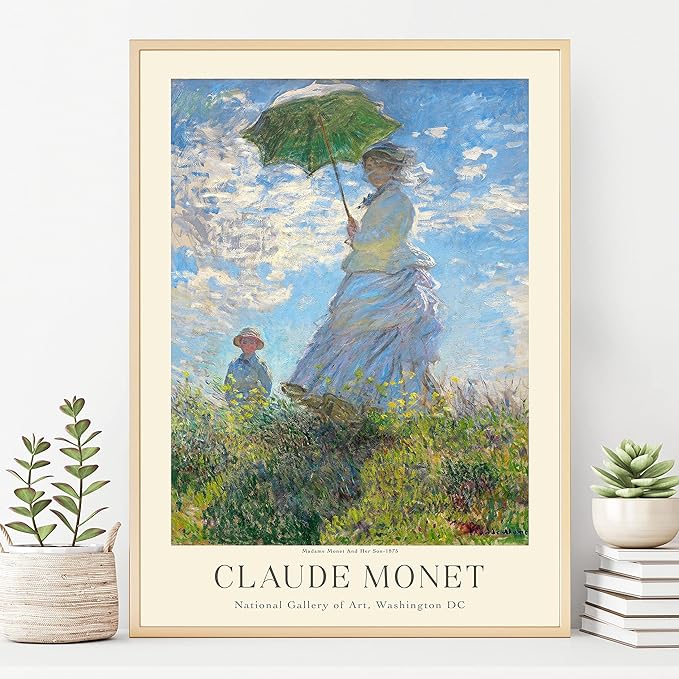 Claude Monet Prints, Museum Gallery Exhibition Poster, Claude Monet Art Works, Claude Monet Poster Prints, Vintage Print, Home Office Wall-Decor (Collection 1) - 16x20 Inches