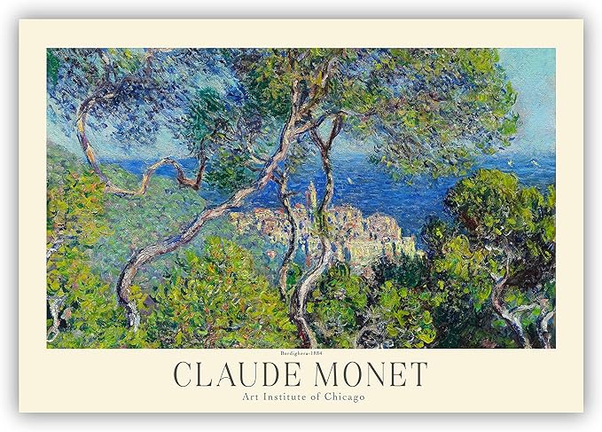 Claude Monet Prints: Museum Gallery Exhibition Poster - Vintage Art Work for Home Office Wall-Decor (Collection 1) - 24x36 Inches