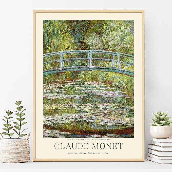 Claude Monet Prints: Museum Gallery Exhibition Poster - Vintage Art Work for Home Office Wall-Decor (Collection 1) - 24x36 Inches