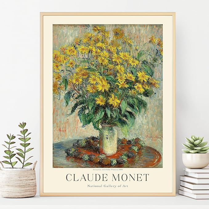 Claude Monet Prints, Museum Gallery Exhibition Poster, Claude Monet Art Works, Claude Monet Poster Prints, Vintage Print, Home Office Wall-Decor (Collection 1) - 18x24 Inches