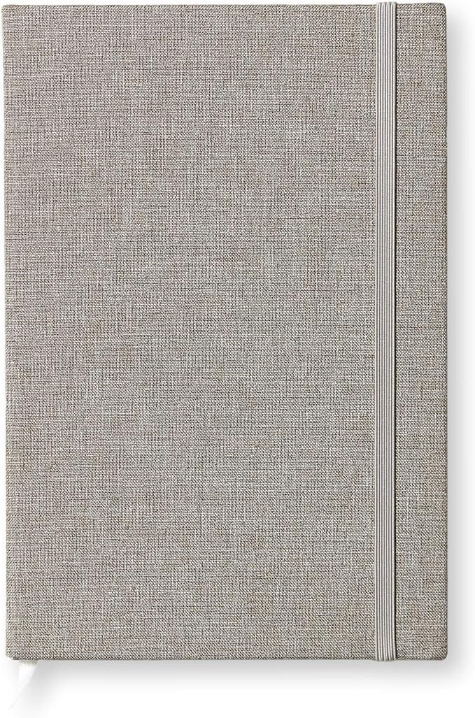 Portage Blank Hardcover Aesthetic Notebook Writing Journal – Bleed-Proof Paper Notepad for Journaling, High GSM, A5 Notebook, Cream Pages - Smoke, 6 x 8.5 Inches, 224 Pages