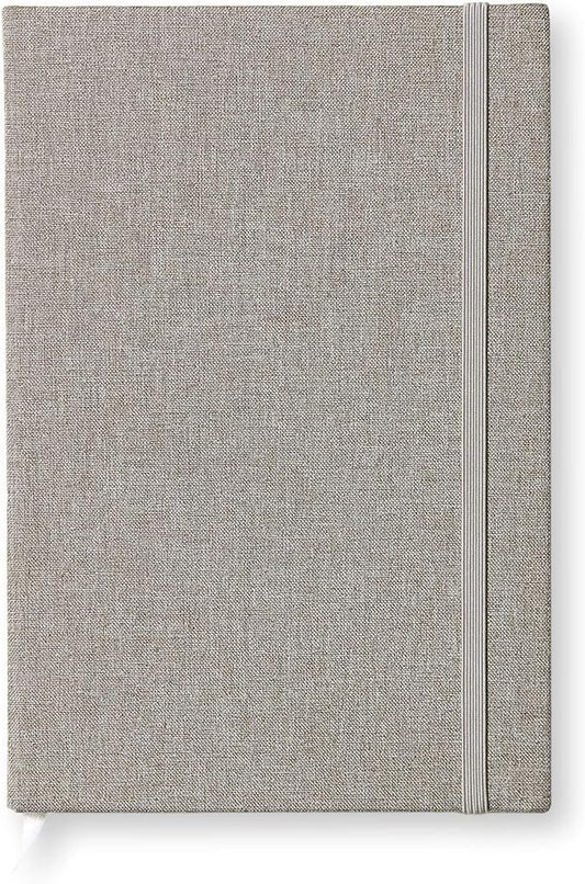 Portage Blank Hardcover Aesthetic Notebook Writing Journal – Bleed-Proof Paper Notepad for Journaling, High GSM, A5 Notebook, Cream Pages - Smoke, 6 x 8.5 Inches, 224 Pages